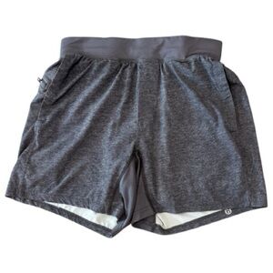Lululemon T.H.E. Short 7” Lined Men’s Running Training Shorts Heathered Grey S